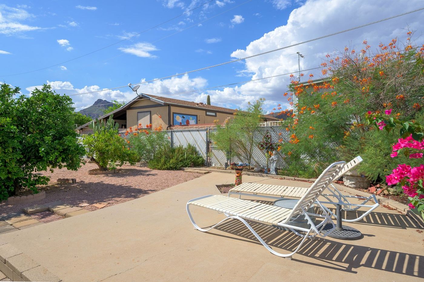 Fenced backyard at 5324 W Flying W Street